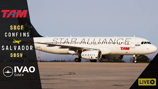 🟡 FLIGHT SIMULATOR 2020 - Confins ✈ Salvador Airbus A320 TAM Star Alliance [Online IVAO]