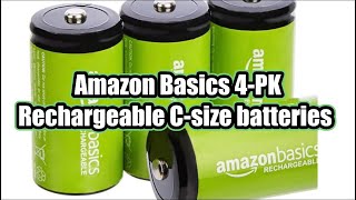 Amazon Basics 4-pack RECHARGEABLE C-size 5000 mAh BATTERIES Review