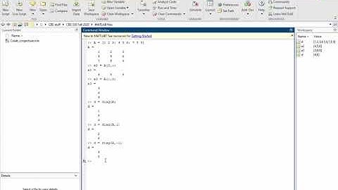 CBE 330 02 04 - MATLAB: Extracting elements from vectors and matrices