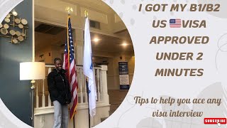 PASSING MY USA B1/B2 VISA INTERVIEW UNDER 2 MINUTES || LATEST US VISA INTERVIEW EXPERIENCE || TIPS
