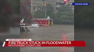 First responders rescue people trapped in Montgomery County floods