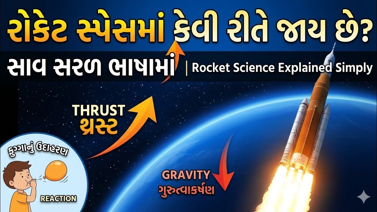 રોકેટ સ્પેસમાં કેવી રીતે જાય છે? સાવ સરળ ભાષામાં | Rocket Science Explained Simply
