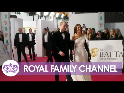 Glamorous Kate and William arrive for Bafta film awards