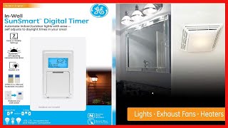 Great product -  GE SunSmart in-Wall Digital Timer, Daily ON/Off Times, Programmable Settings, Sunse