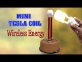 How to make Tesla Coil at home - Wireless Energy Transmission - DIY Homemade Mini Tesla Coil