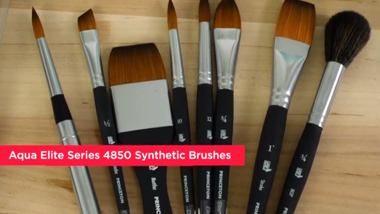Princeton Aqua Elite Series 4850 Synthetic Kolinsky Watercolor Paint Brush  Set