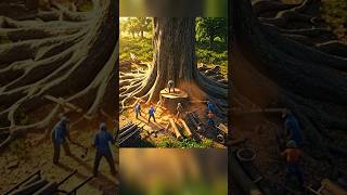 Humans vs Nature — The Fall of a Giant Tree 🌳 #naturevshuman
