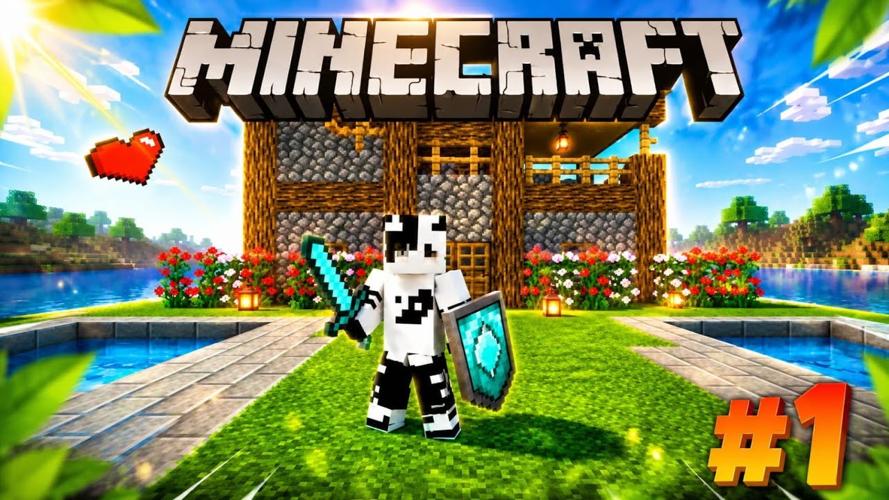 I Survived My First Day in Minecraft Survival Series #1 🔥#minecraft ...