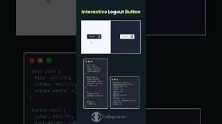Interactive Logout Button using HTML CSS JavaScript #coding #webdesign #viral #shorts