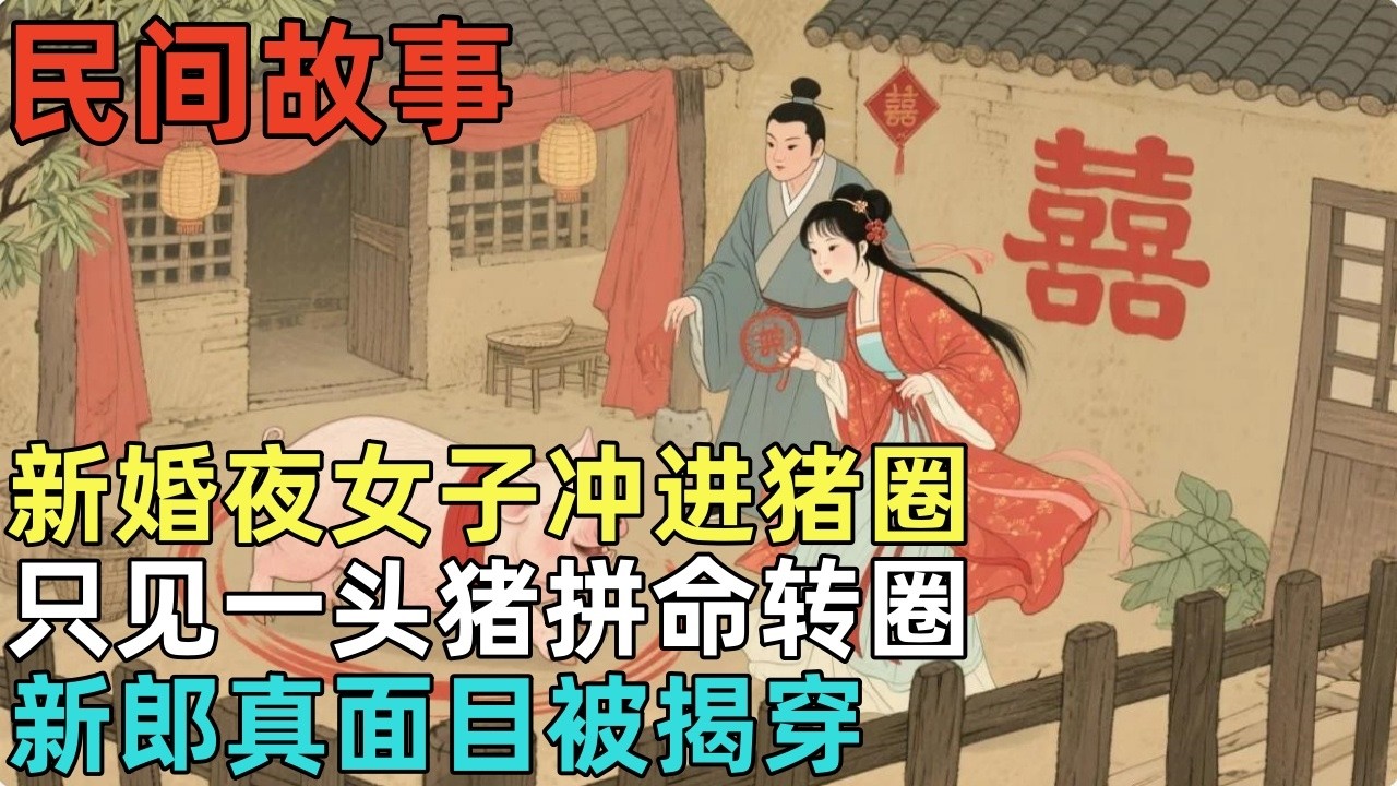 民间故事：新婚夜女子冲进猪圈，只见一头猪拼命转圈，新郎真面目被揭穿 #民间故事，#民间故事合集，#故事传说，#明朝奇案，#古代奇案，#民間故事，#民間故事合集，#故事傳說，#明朝奇案，#古代奇案