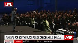 WATCH LIVE: Family, friends say goodbye at funeral for South Fulton officer killed in line of duty