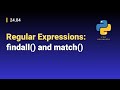 [Python for Beginners]: 24.04. Regular Expressions: findall() and match()