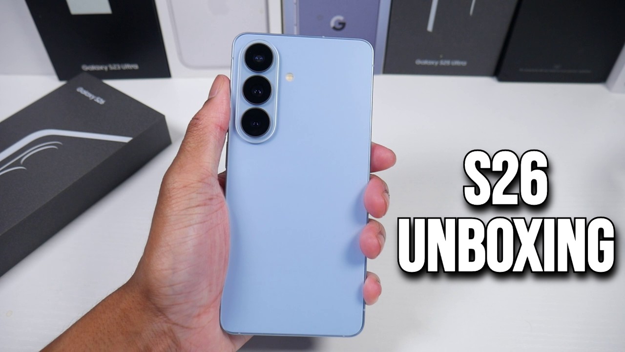 Распаковка S26! (Небесно-голубой) (Тест камеры, скорость, PUBG и динамики)