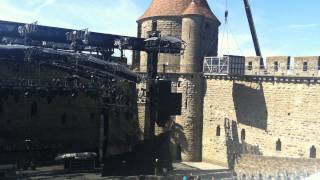 Load in at Carcassonne. Only way in was over the fortified city wal...
