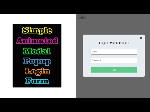 Create A Simple Modal Popup Login Form Using HTML, CSS & JavaScript