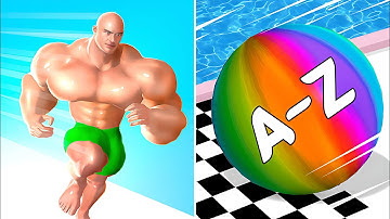 Big UPDATE 🦋🍄🦋 Muscle Rush Vs A-Z Run Walkthrough Android IOS Gameplay BR12