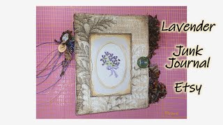 15-Signaturen Handgemachtes Hardcover Junk Journal - Lavender