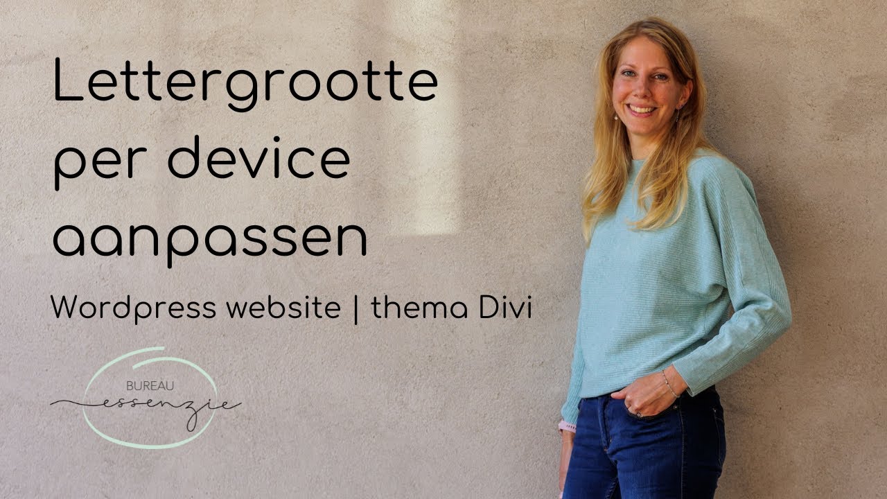 Lettergrootte instellen per device - Tekst responsive maken - WordPress Divi tutorial
