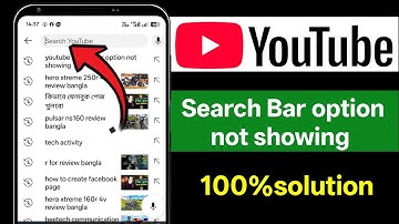 "YouTube Search Bar Not Showing | Fix YouTube Search Bar Half Visible Problem"