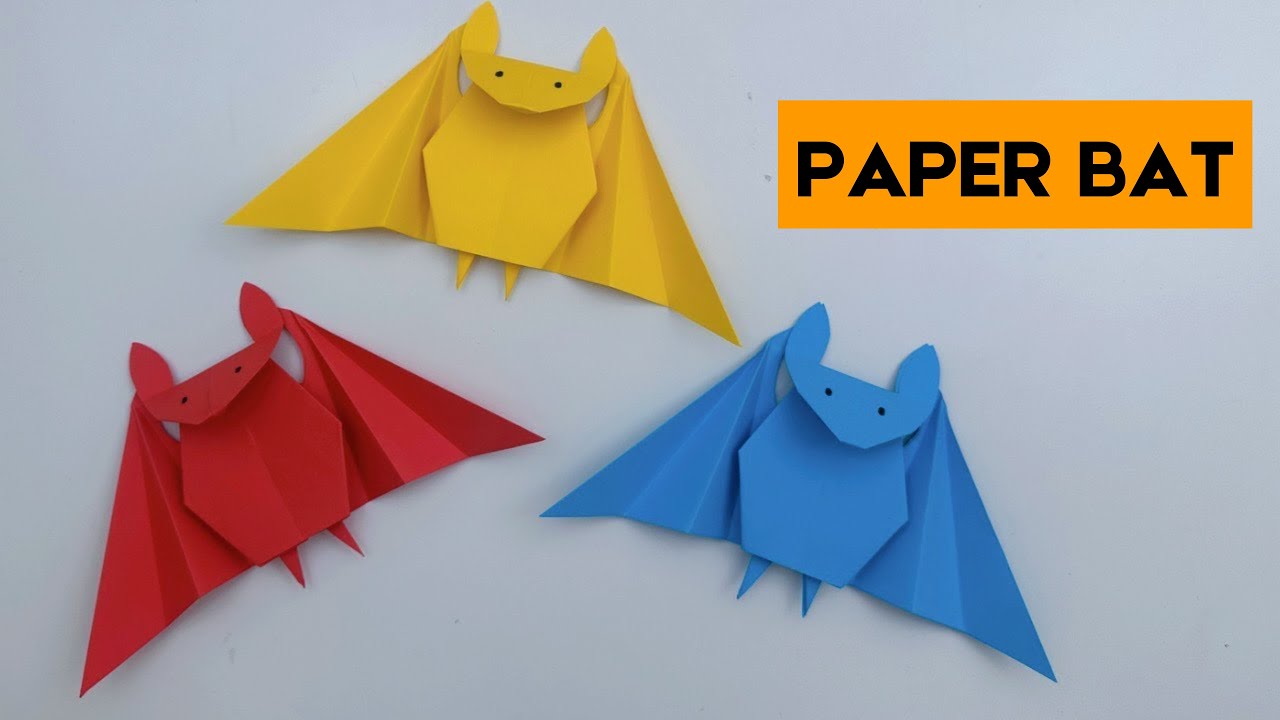 Easy Paper BAT Craft for Kids | Step-by-Step Origami BAT | Fun Paper ...