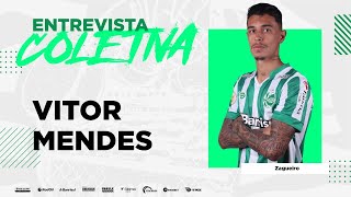 Entrevista de apresentação do zagueiro Vitor Mendes
