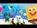 Hamster in roller coaster maze with spongebob  my krabby patty