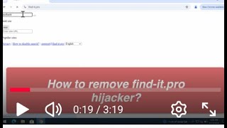 Find-it.pro hijacker removal solution.