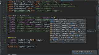 Routing to an Angular component cs5610 sp20 12104