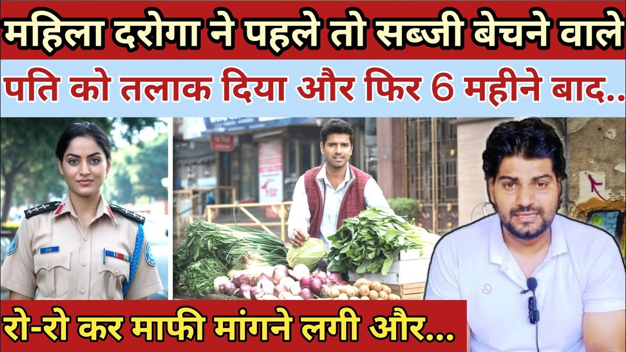 महिला दरोगा ने पहले तो सब्जी बेचने वाले पति को तलाक दिया ||और 6 महीने बाद|| Emotional Love Story 