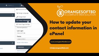 How to Update Your Contact Information in Cpanel With Orange Soft BD screenshot 5