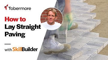 How to lay paving in a straight line