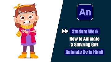 Fast Forward Tutorial Of Student Work | How to Animate a Shivring Girl in Animate Cc Hindi?