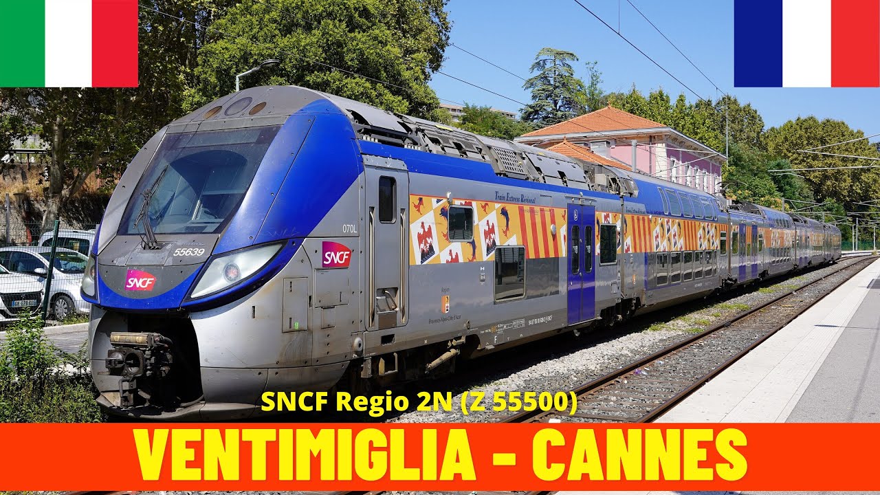 Cab Ride Ventimiglia → Cannes (Italy, France, June 2025) train driver's view 4K