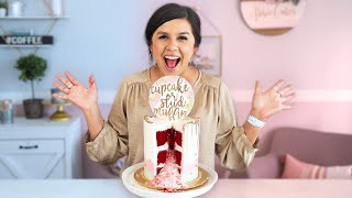 Gender Reveal EXPLOSION CAKE