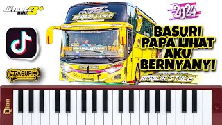 REMIX BASURI TERVIRAL 2024 BUS APRILIA STYLE PAPAH LIAT AKU BERNYANYI | TUTORIAL PIANIKA #basuri 🔥🔥