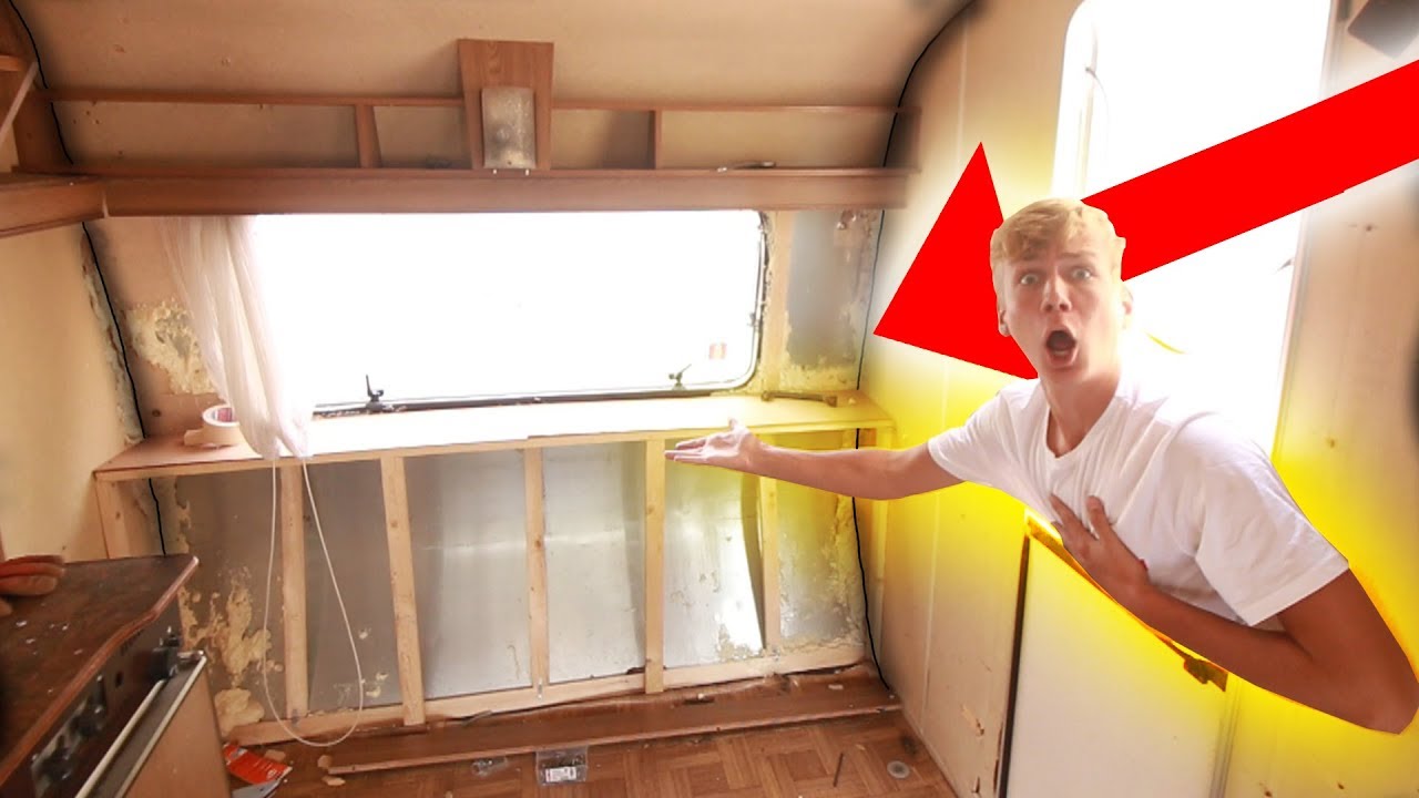 Vermaken trui baas NIEUWE MUUR IN DE CARAVAN en.... SLECHT NIEUWS! - Caravan Verbouwen #3 -  YouTube