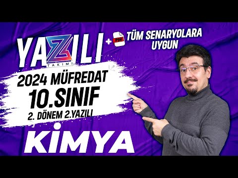 10.SINIF KİMYA 2.DÖNEM 2.YAZILI Hazırlık | 2023-2024 Güncel Yazılı Formatı📂PDF