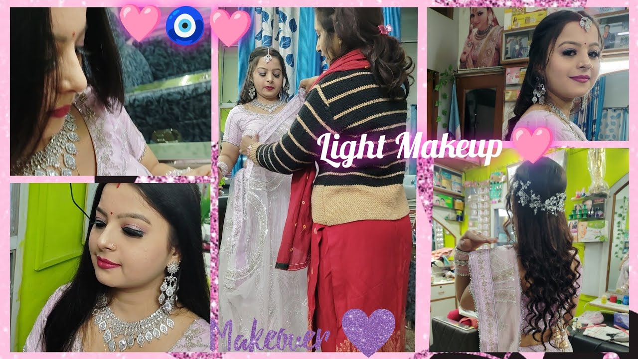 Light Makeup🩷🥰🩷🧿🩷🎀🩷|| Makeover || at @archishanaz parlor || by Babita Mam 
