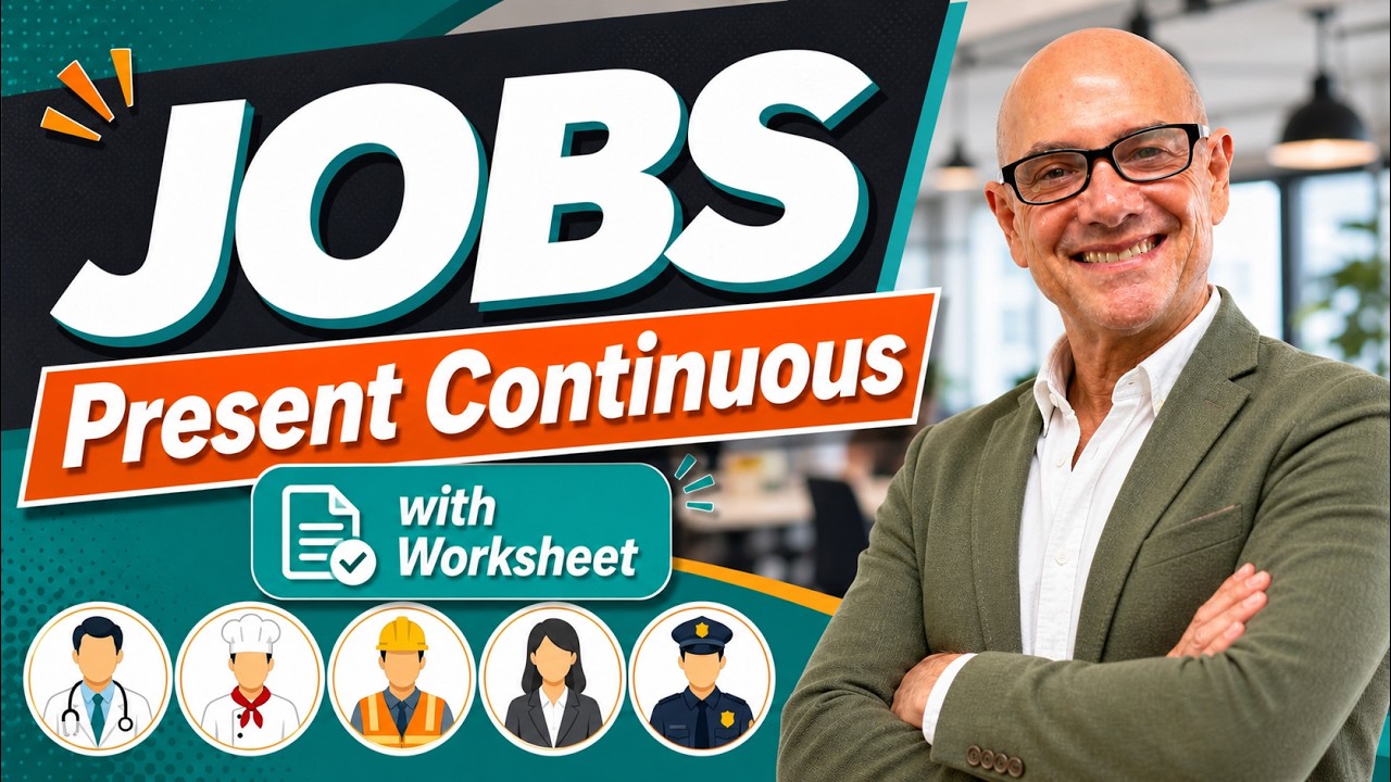 The Present Continuous Tense: jobs with Mark Kulek ESL - YouTube