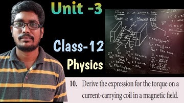 Torque on a current carrying coil in a magnetic field  | Class12 | Physics | Inbaraj Sir |