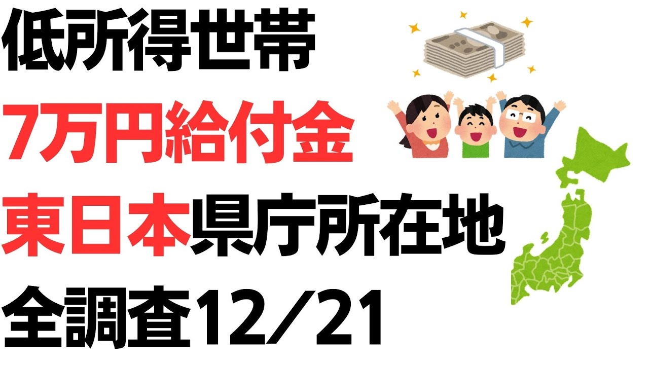 低所得世帯7万円給付金の支給時期を扱う動画のサムネイル