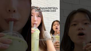 Is Heytea’s new Triple Supreme Matcha Latte worth it? #heytea #matchalatte #matcha #tastetest #boba