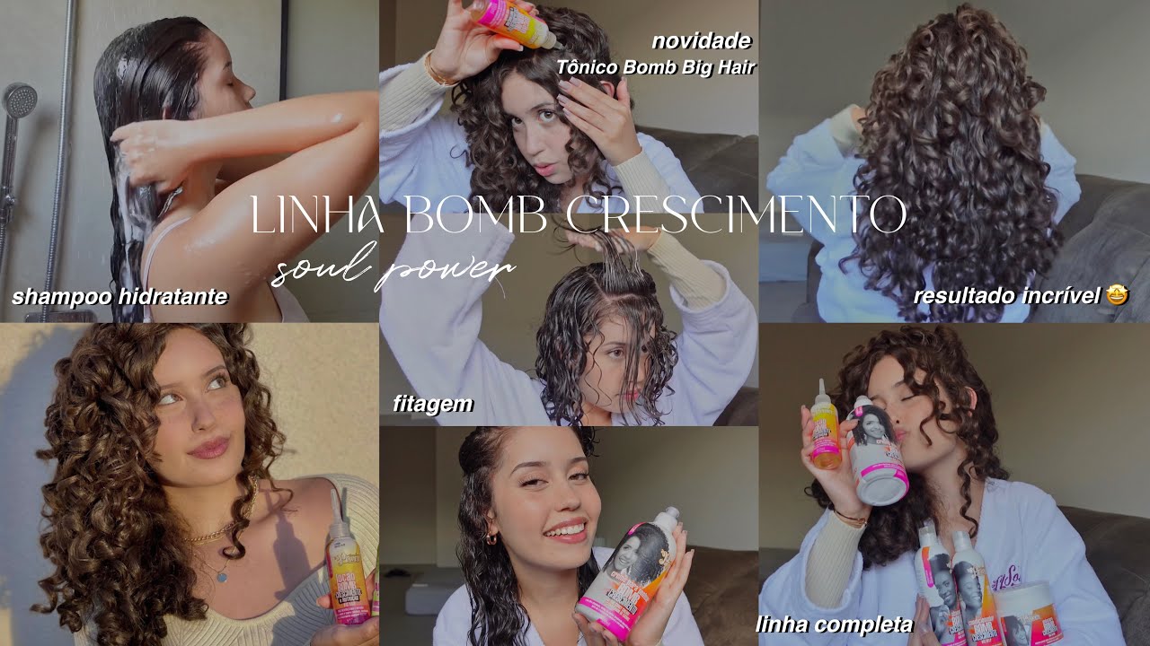 usando a nova linha Bomb Crescimento da Soul Power ❤️🥹