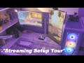 Streaming, gaming, & art Setup/Desk Tour w/PRICES✨ Cute purple aesthetic 💜2023
