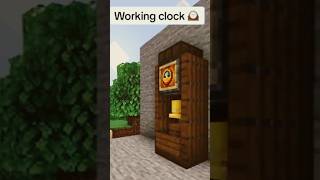 Working Clock —Easy Tutorial 🔥⏰️#minecraft #shorts #gaming #gameplay #games