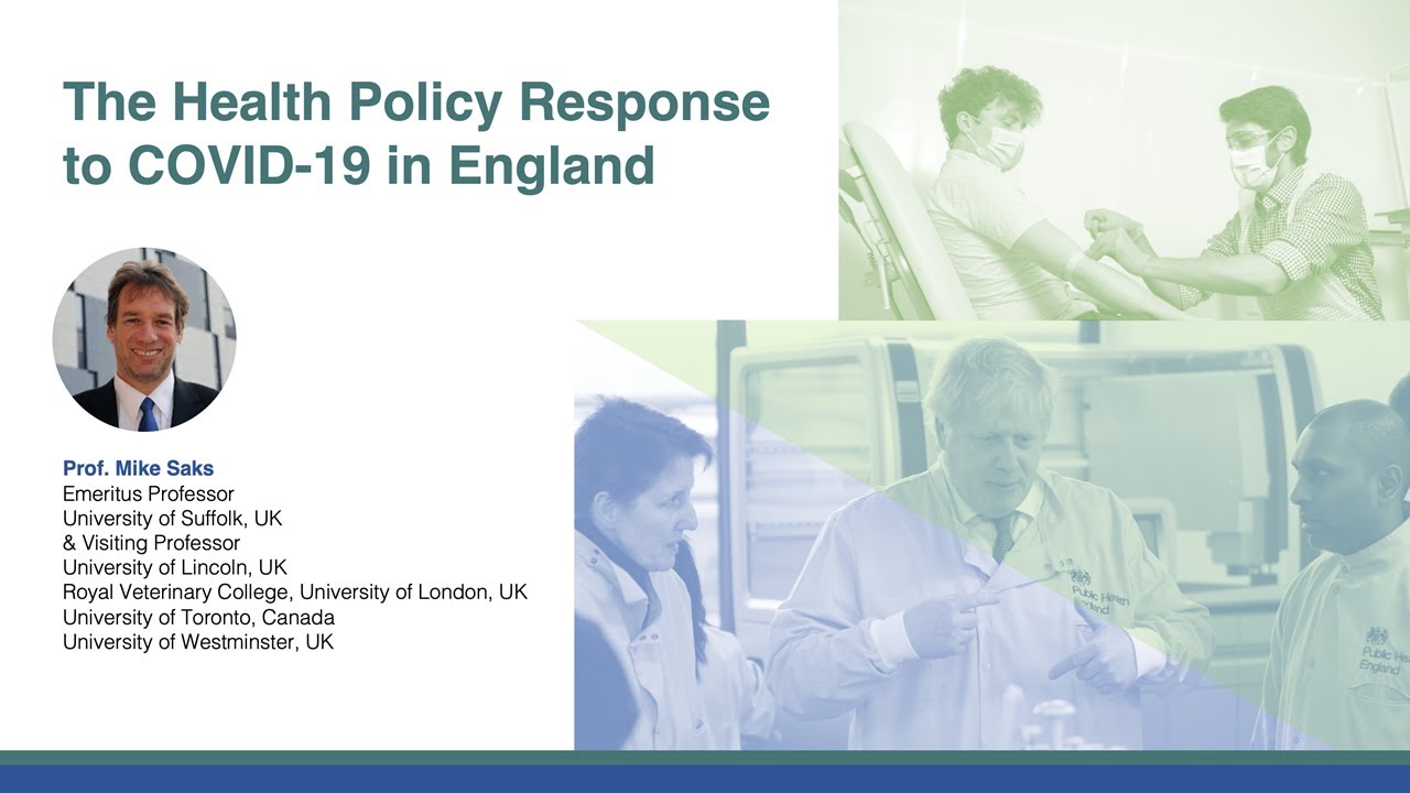 M. Saks | The Health Policy Response to COVID-19 in England (October 6, 2020)