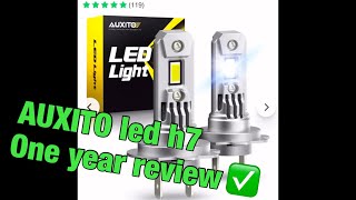 AUXITO led h7 bulbs one year review. The best LED headlight bulbs for the price.