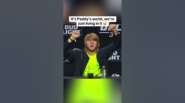 It’s Paddy’s world #UFC314