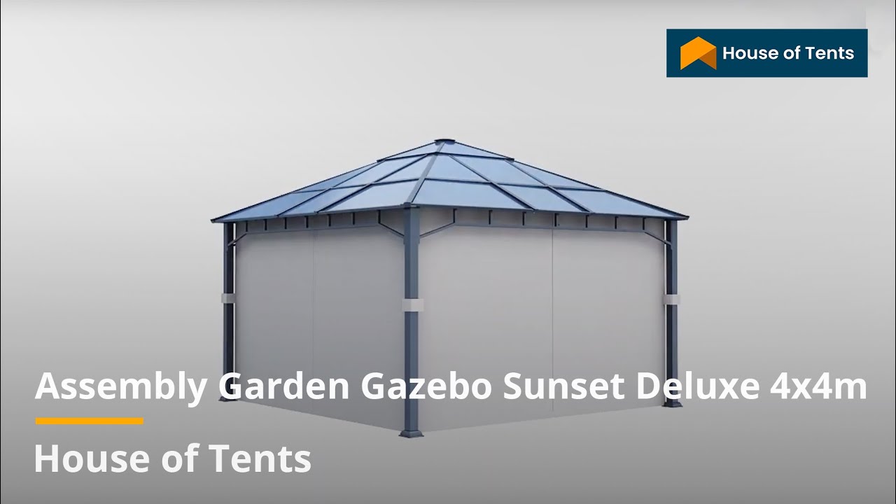 Assembly Garden Gazebo Sunset Deluxe 4x4m