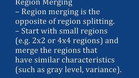 Region Based Segmentation